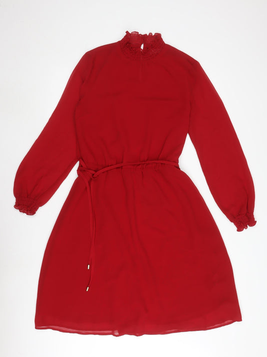 Oasis Women's Red A-Line Knee Length Dress