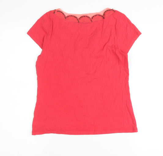 Womens UK Size 10 Boden Red Basic Blouse