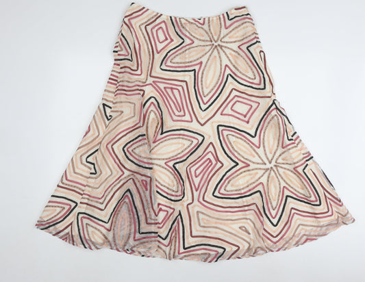 Coast Women's Multicoloured A-Line Midi Skirt Size 12