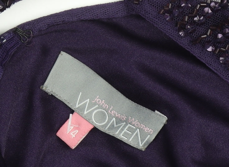 John Lewis Women Purple Midi Dress Size 14