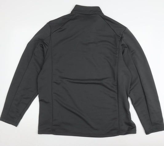 Slazenger Men's Black 2XL Pullover Long Sleeve Top