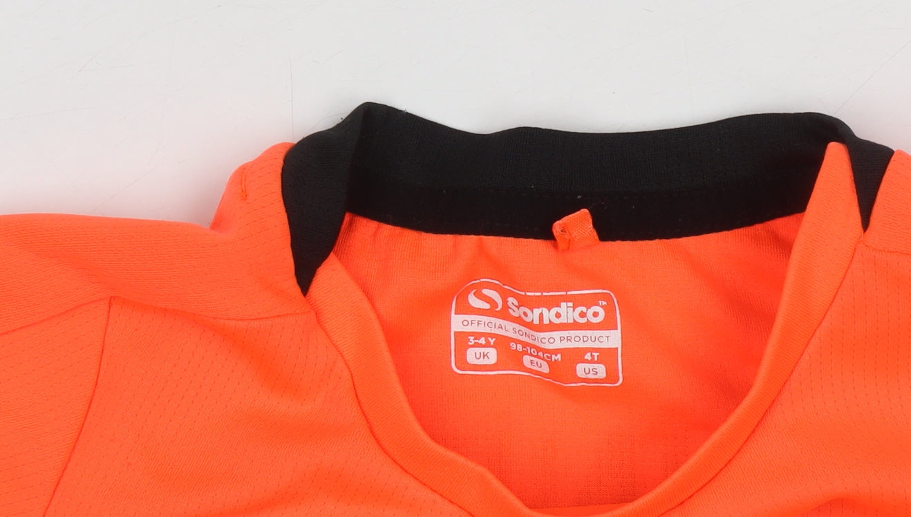Sondico Boys Orange Football Training T-Shirt 3-4 Years