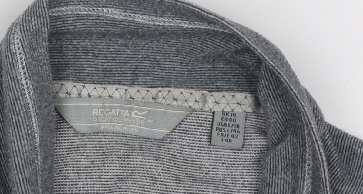 Womens UK Size 14 Regatta Grey Henley Sweatshirt