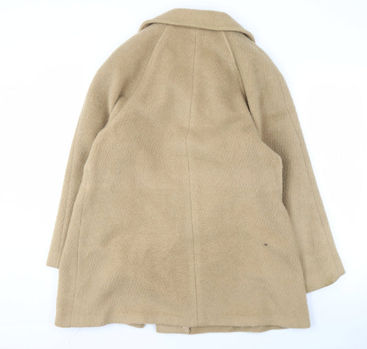 C&A Women's Beige Wool Overcoat Size 14