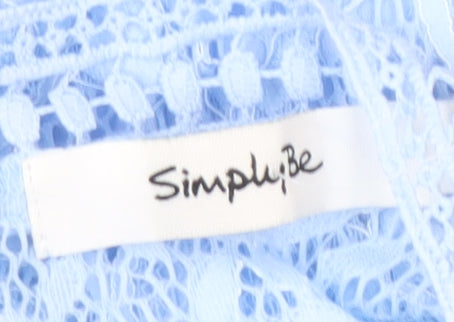 Womens UK Size 26 Simply Be Blue Basic Blouse