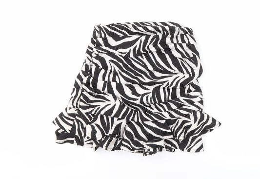 New Look Women’s Zebra Print Mini Skirt, Size 6, Casual Style