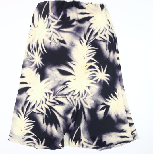 Chianti Women's Black Floral Midi Skirt Size 18