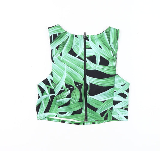 Womens UK Size 10 Topshop Green Cropped