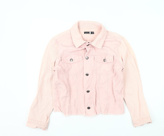 Womens UK Size 8 Boohoo Pink Basic Jacket