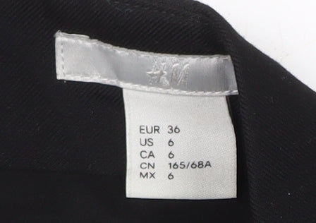 H&M Women's Black Midi Pencil Skirt - Size 8