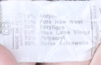 Pierre Sangan Beige Men's XL Striped Pullover Jumper