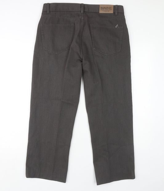 Maine New England Men's Grey Straight Jeans, Size 34