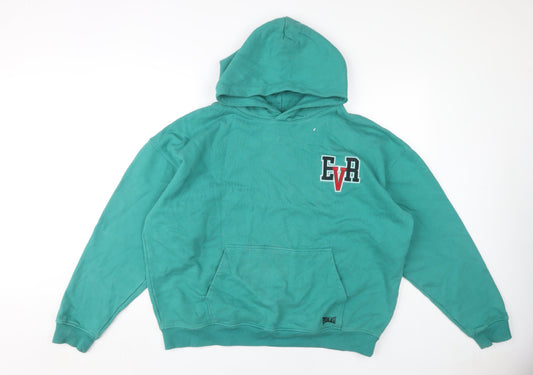 Additional front view of Everlast Green unisex xl pullover hoodie