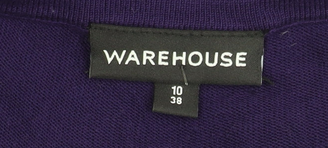 Womens UK Size 10 Warehouse Purple Basic Blouse