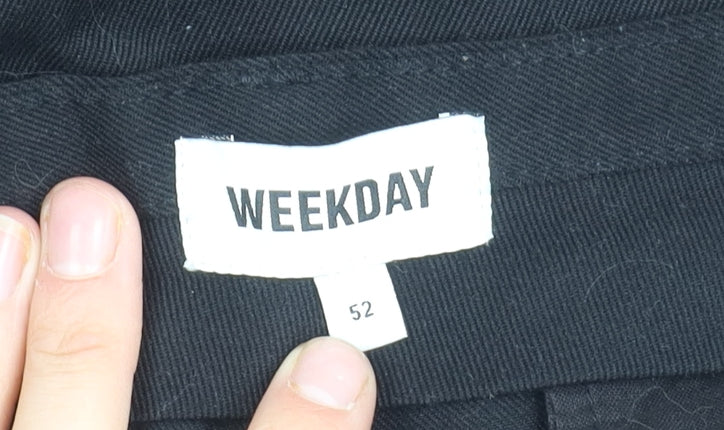 Mens UK Size 52 Weekday Black Trousers