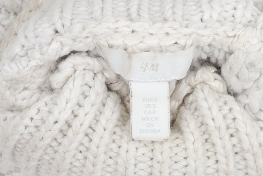 Womens UK Size S H&M White Pullover Jumper