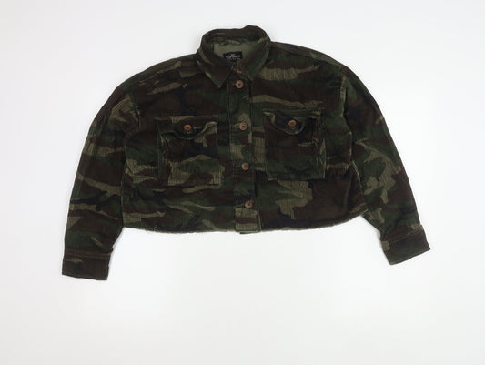 Womens UK Size XS Topshop Multicoloured Military Jacket
