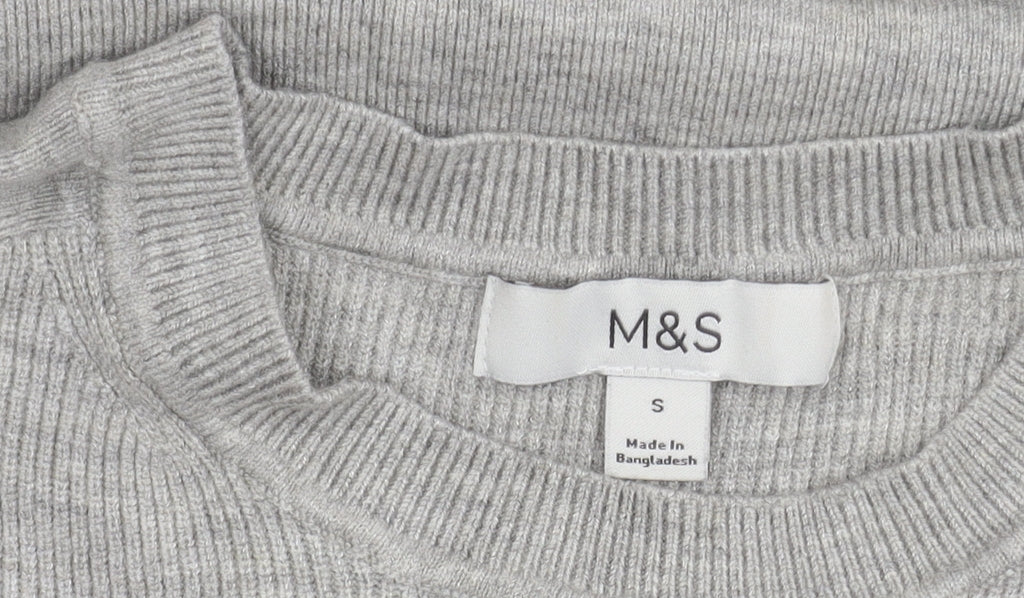 Marks and Spencer Women's Grey Pullover Jumper S