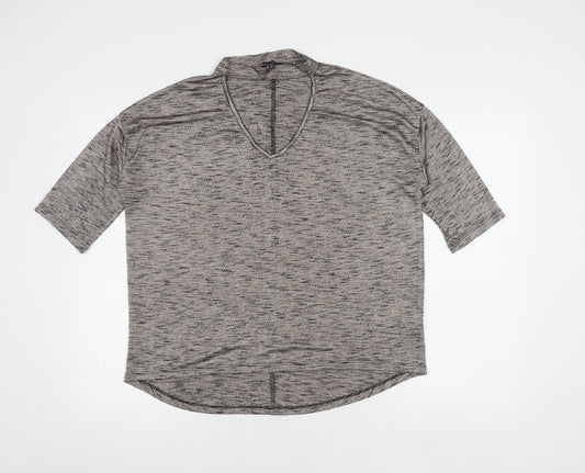 Womens UK Size M New Look Grey Basic T-Shirt