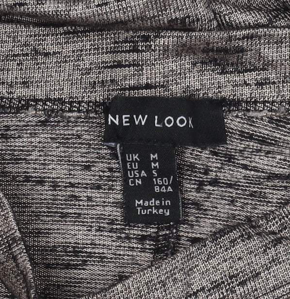Womens UK Size M New Look Grey Basic T-Shirt