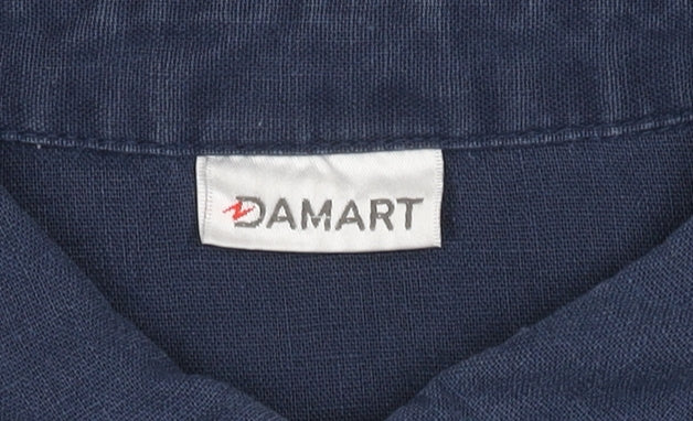 Damart Women's Blue Button-Up Shirt, Size 12