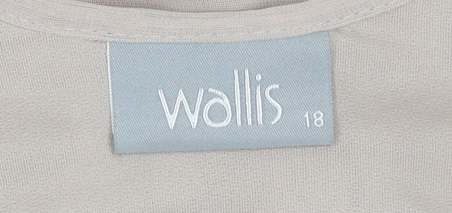 Womens UK Size 18 Wallis Beige Basic Blouse