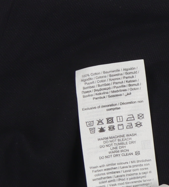 Jack & Jones Men's Black Polo Shirt L - Casual Solid Cotton