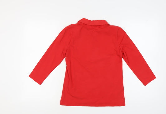 Laura Ashley Women's Red Polo Top Size 10 Classic Fit