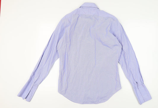 Mens UK Collar Size 16 John Francomb Smart Blue Dress Shirt