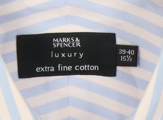 Mens UK Collar Size 15.5 Marks and Spencer Smart Multicoloured Dress Shirt