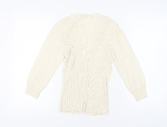 Womens UK Size 14 Laura Ashley Ivory Cardigan Jumper