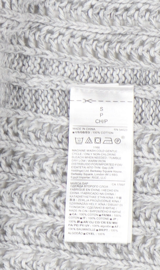 GAP Women’s Grey Open-Knit Open Front Cardigan S