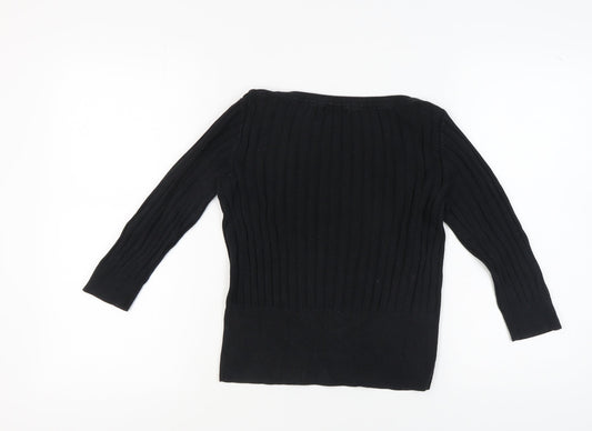 Womens UK Size M Monsoon Black Pullover Jumper