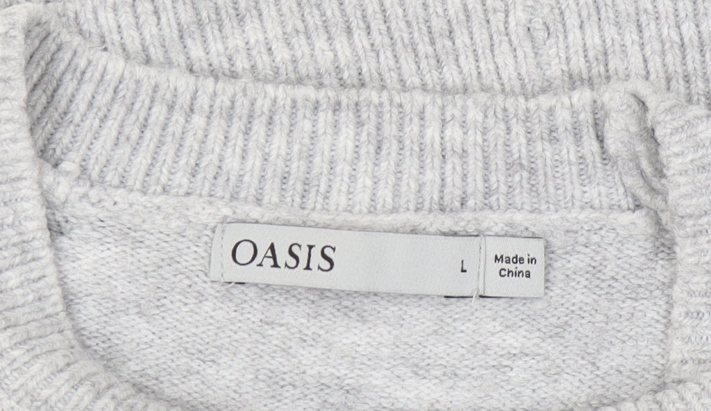 Womens UK Size L Oasis Grey Pullover Jumper