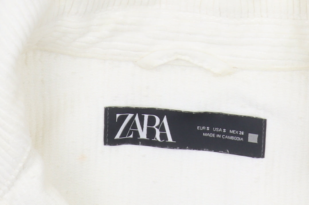 Womens UK Size S Zara Ivory Basic Jacket
