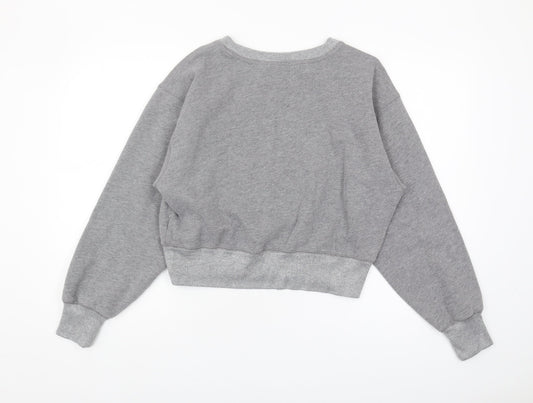 Womens UK Size M Abercrombie & Fitch Grey Pullover Sweatshirt