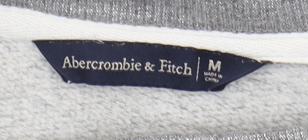 Womens UK Size M Abercrombie & Fitch Grey Pullover Sweatshirt