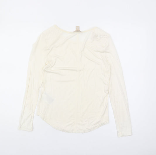 Banana Republic Women's Ivory XS Long Sleeve Top