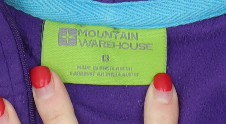 Mountain Warehouse Girls Purple Fleece Hoodie 13 Years