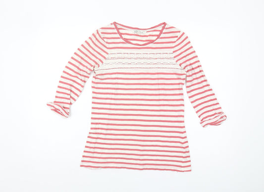 Womens UK Size 8 Fat Face Pink Basic T-Shirt