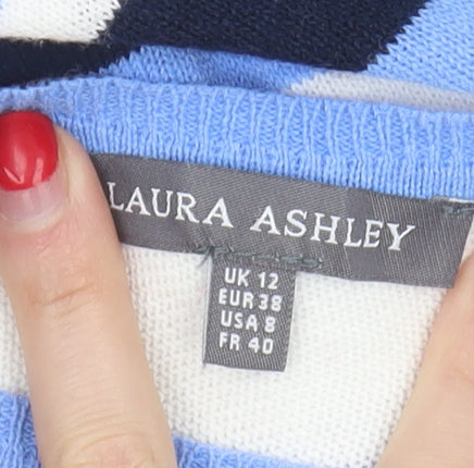 Womens UK Size UK 12 Laura Ashley Blue Pullover Jumper