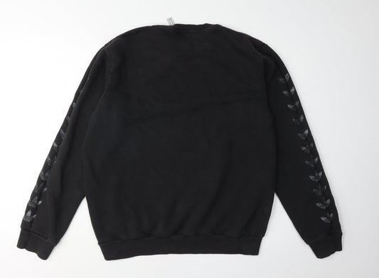 Adidas Men's Black Logo Sweatshirt, Size M
