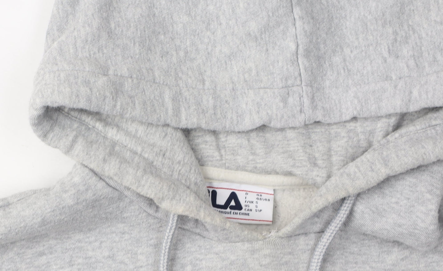 Mens UK Size S FILA Grey Pullover Hoodie