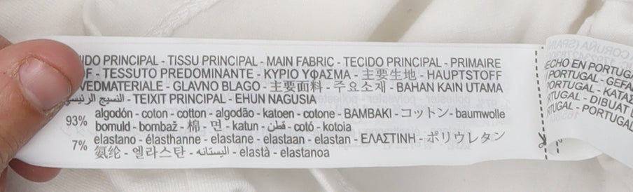 Bershka Disney Ringer T-Shirt, Unisex Adults, White, S