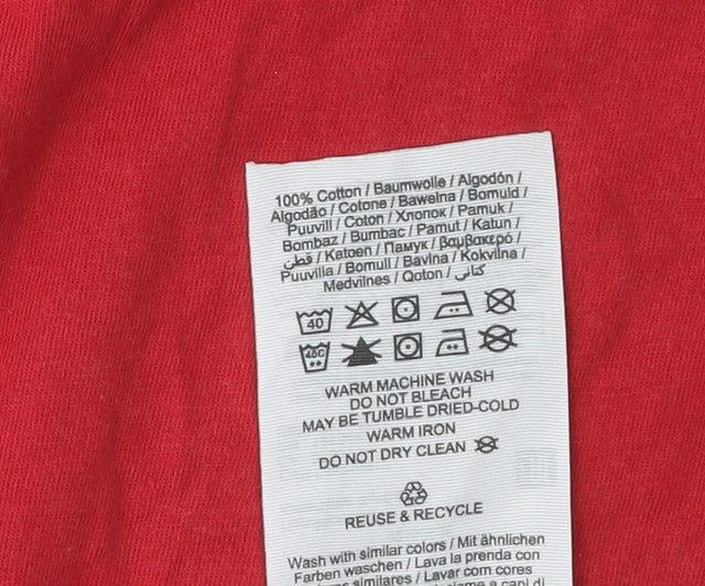 Jack & Jones Red Men's Small Crew Neck T-Shirt