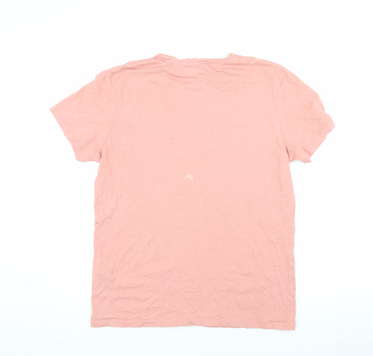 Jack & Jones Men's Pink L Cotton T-Shirt