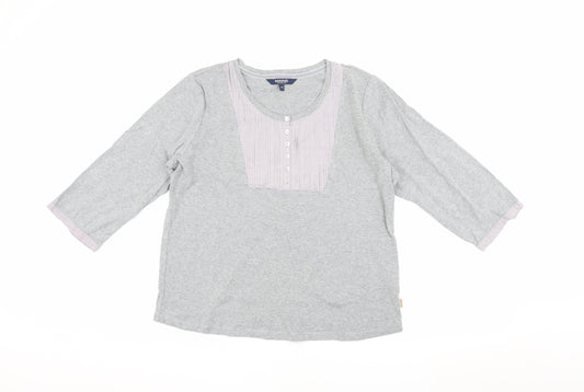 Womens UK Size 16 Maine Grey Basic T-Shirt