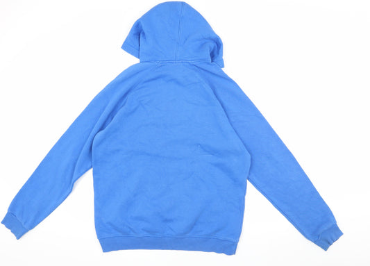 Adidas Men's Blue Pullover Hoodie M Logo Graphic