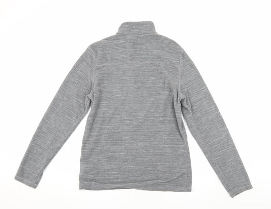 Mens UK Size L DECATHLON Grey 1/2 Zip Sweatshirt