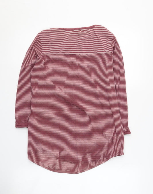 Fatface Women's Red Striped T-Shirt Size 8